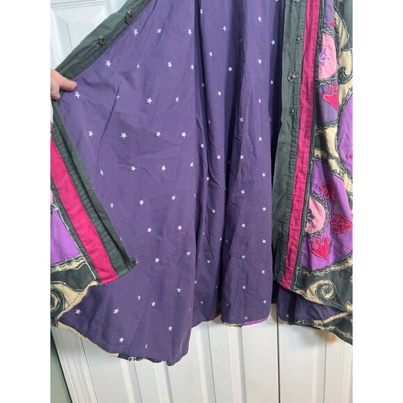 Magnolia Pearl Appliqué Hippie Kimono-Style Coat Jacket OS - Picture 9 of 16